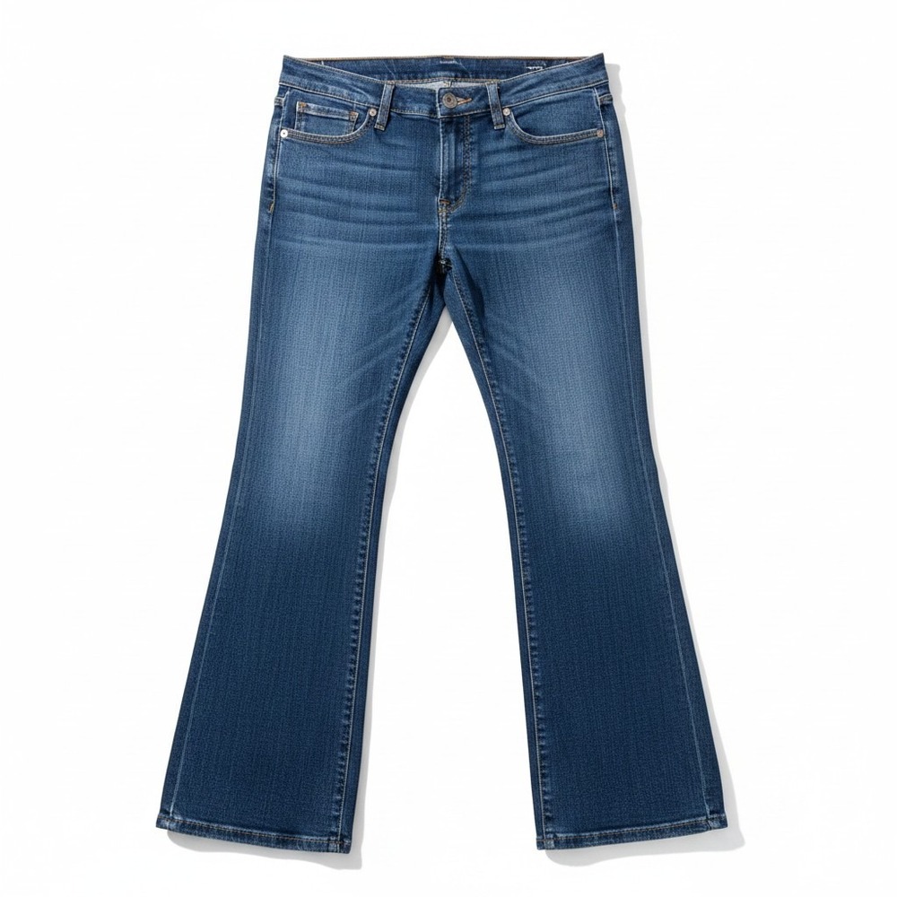 GAP 14L Blue Denim Long and Lean Flare‎ Jeans Womens Vintage Boho Casual
